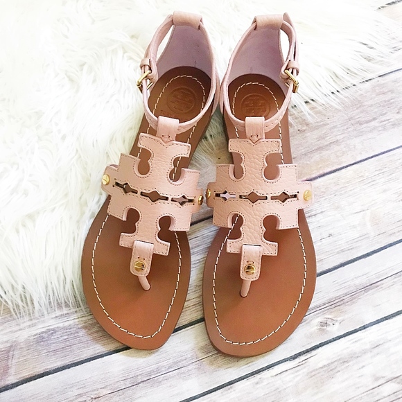 RARE Tory Burch Phoebe flat sandals in mauve pink - Picture 2 of 6